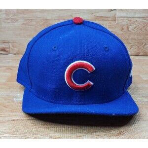Chicago Cubs New Era 59Fifty Youth Basic Blue Fitted Hat Cap Size 6 1/2